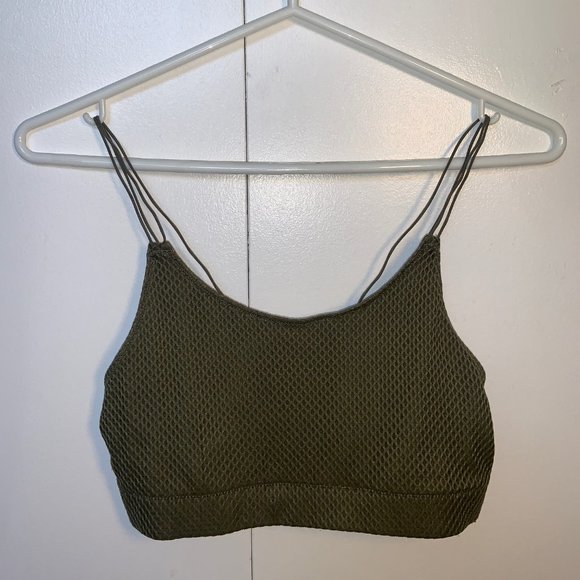 Bungee-Strap Mesh Bralette in green shade 'Sultry Sage,' Size Small (La SENZA) - Picture 5 of 6